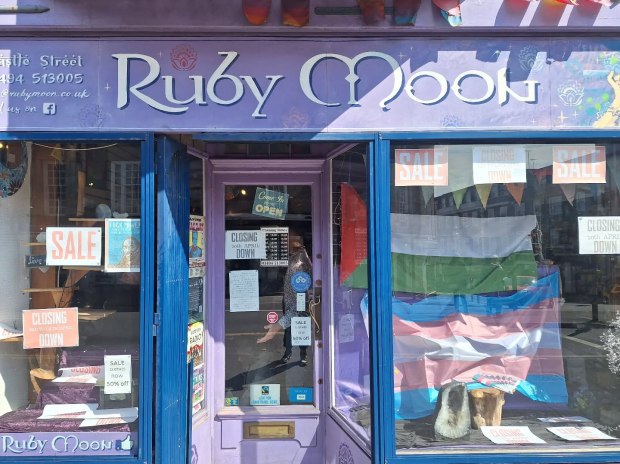 Ruby Moon gift shop closing down sale.