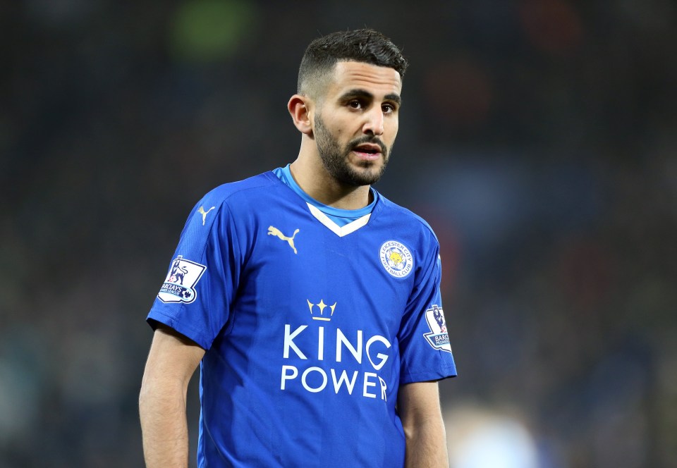 Riyad Mahrez of Leicester City in his team jersey.