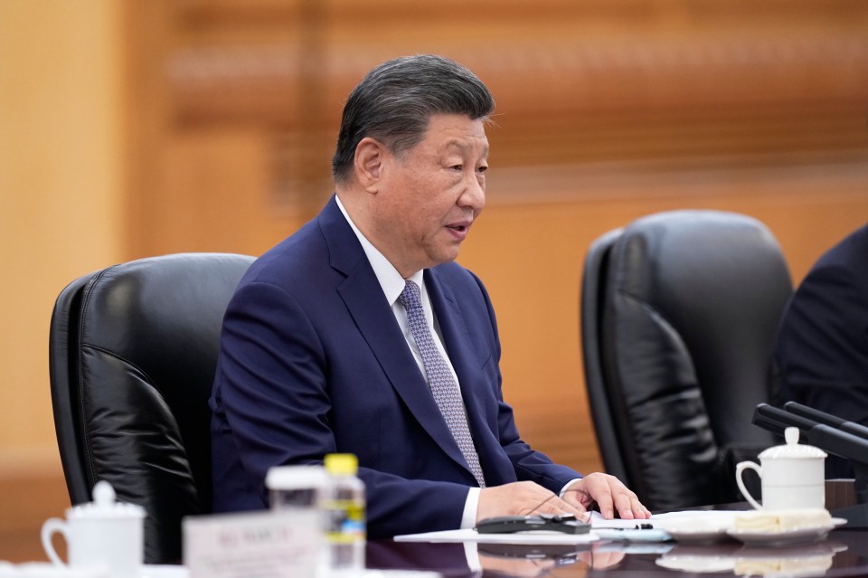 Xi Jinping speaking at a meeting.