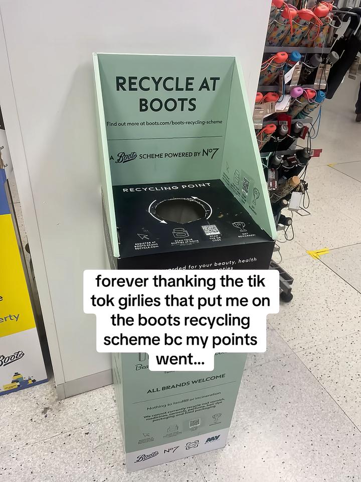 Boots recycling point.