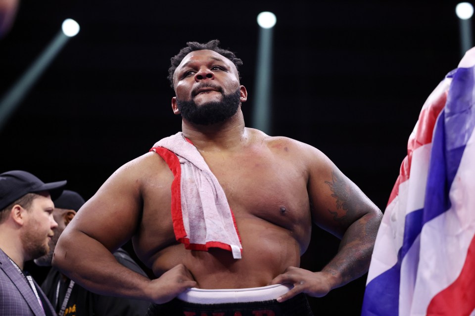 Jarrell Miller after a heavyweight boxing match.