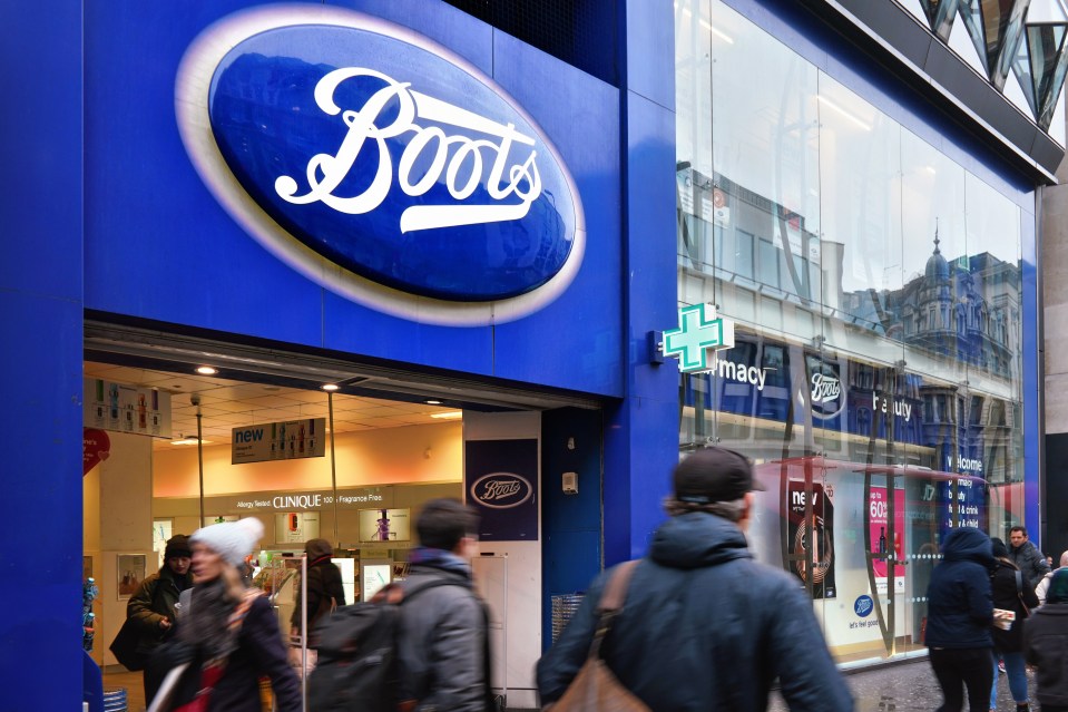 Boots pharmacy storefront in London.