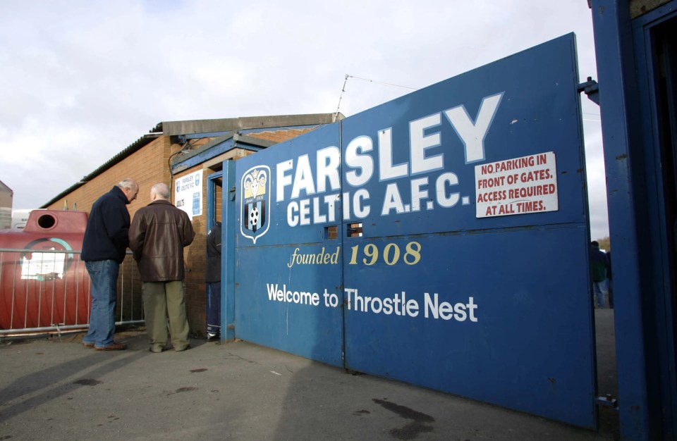 Farsley Celtic A.F.C. gate at Throstle Nest.