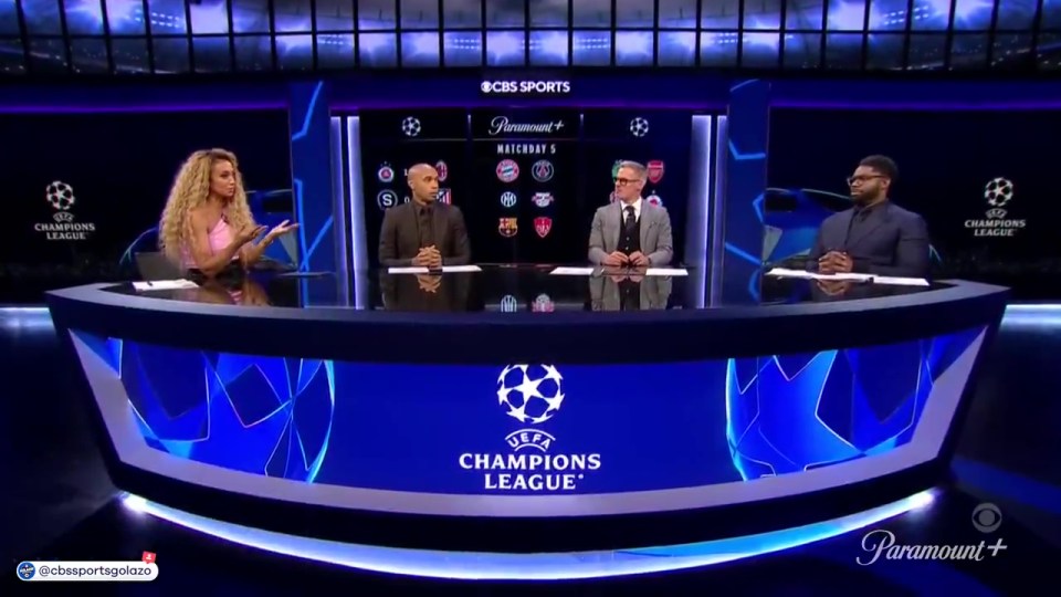 Champions League broadcast panel discussion.